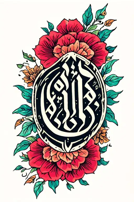 Arabic script tattoo design idea