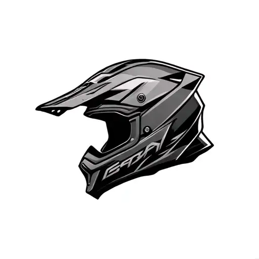 Motocross Helmet tattoo design idea