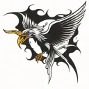 phoenix flying tattoo design idea