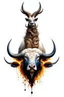 white buffalo tattoo design idea