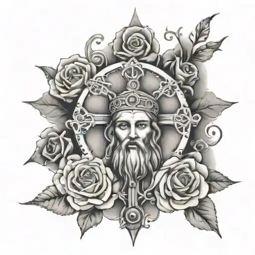 Religious tattoo design idea