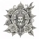 Religious tattoo design idea