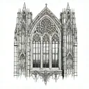 Gothic Cathedral Window tattoo design idea