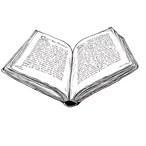 open book pages tattoo design idea