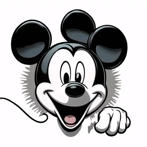 Gangster Mickey Mouse tattoo design idea