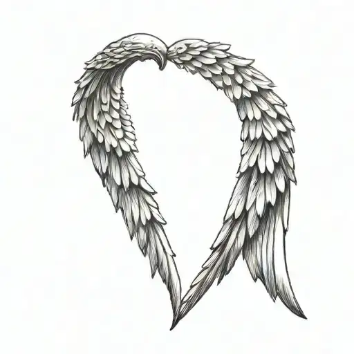 Angel Wings Memorial tattoo design idea