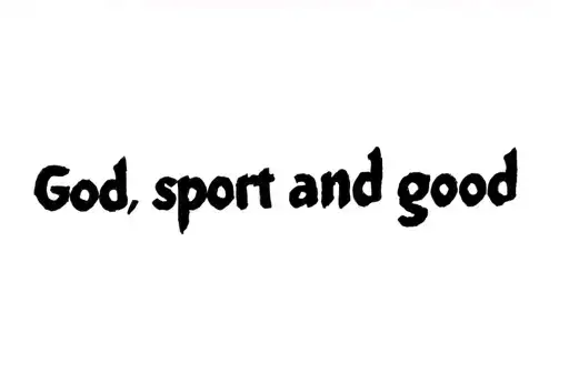 "God, sport and good" tattoo design idea