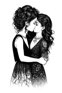 unconditional love for my 2 daughters tattoo design idea