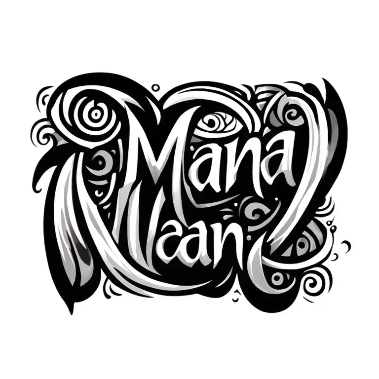 "Mana" "Mana" maori tribal design tattoo design idea