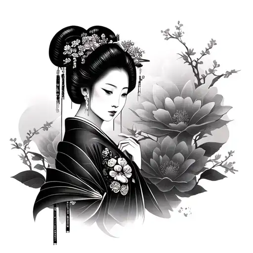 geisha tattoo design idea