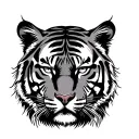 tiger face tattoo design idea