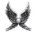 Angel Wings Memorial tattoo design idea