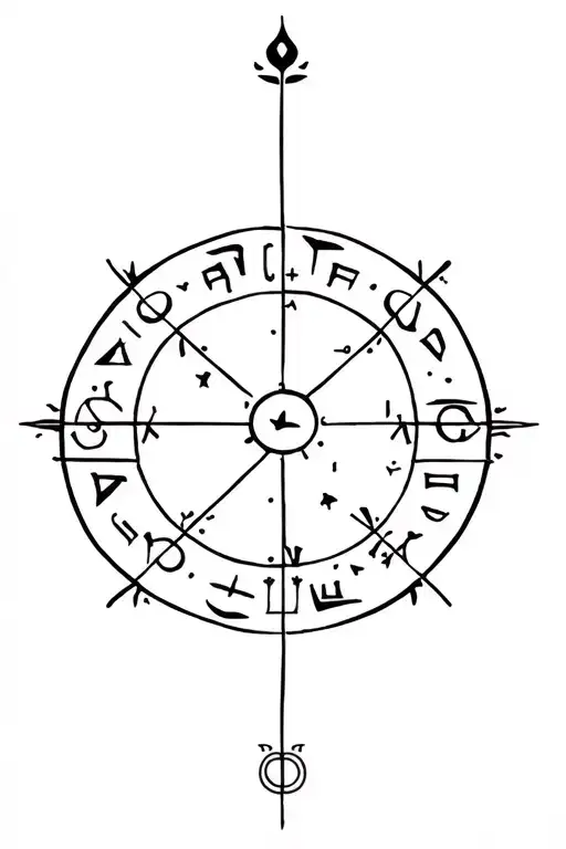 Greek - simple - astrology tattoo design idea