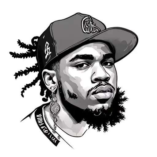 rapper yeat tattoo design idea