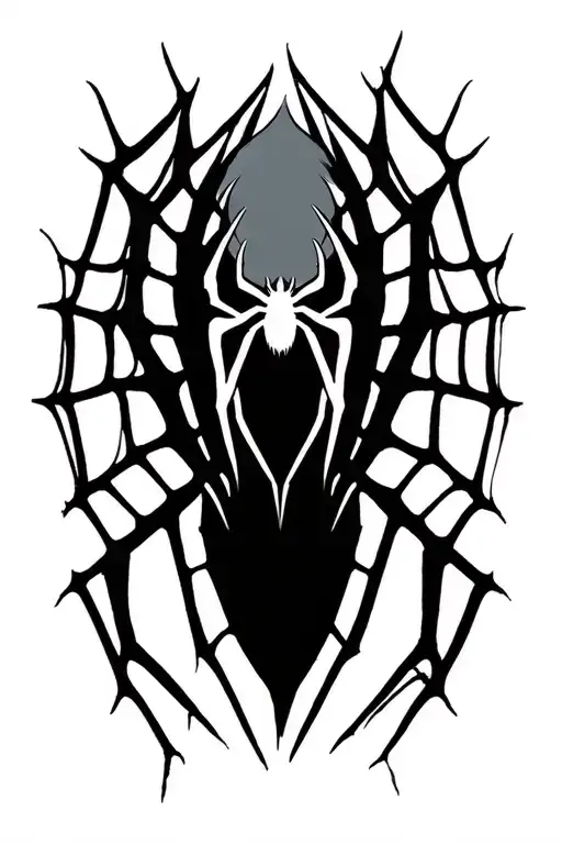 spider web with a W tattoo design idea