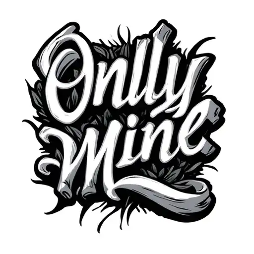 only mine script tattoo  tattoo design idea