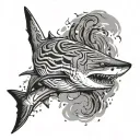 Tiger Shark tattoo design idea