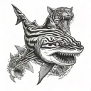 Tiger Shark tattoo design idea