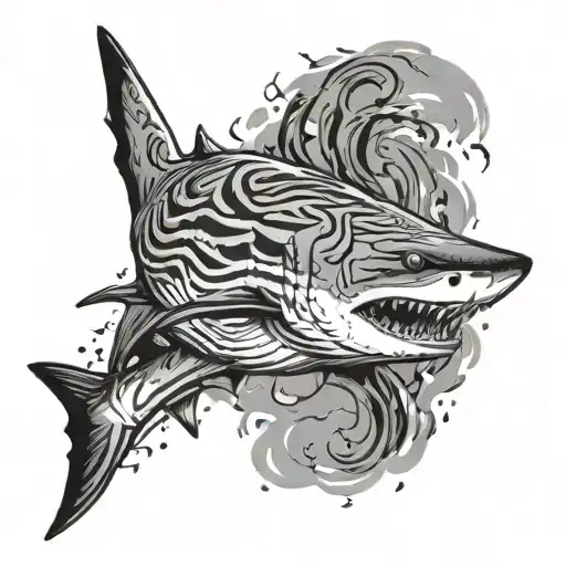 Tiger Shark tattoo design idea