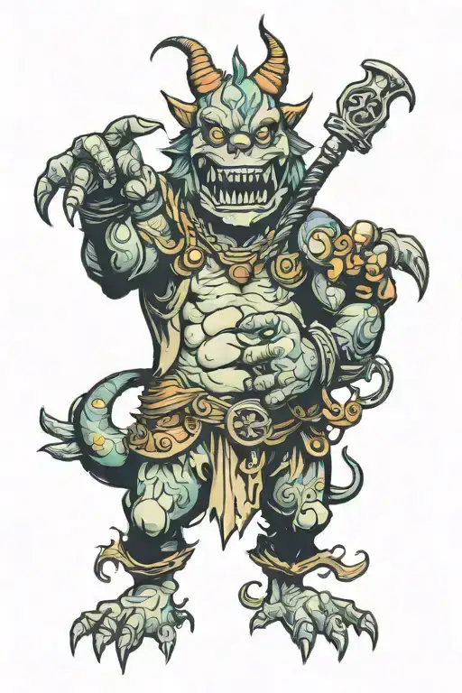 monster tattoo design idea