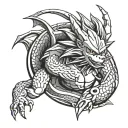 Dragon ball z with rose   tattoo design idea