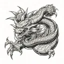 Dragon ball z with rose   tattoo design idea