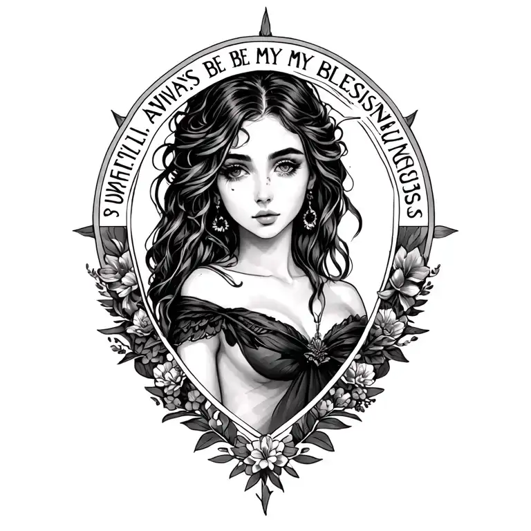 YOU'LL ALWAYS BE MY BLESSING AND FOREVER BE MY CURSE tattoo design idea
