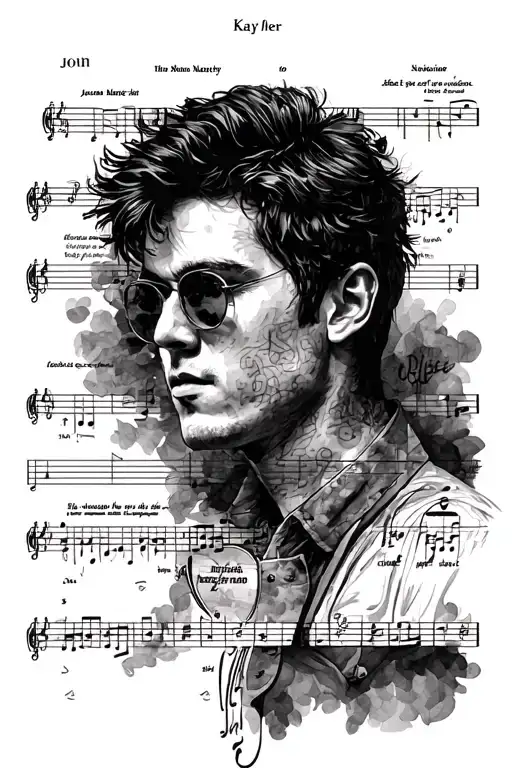 John Mayer sheet music sheet tattoo design idea