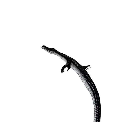 alligator full body tattoo design idea