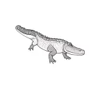 alligator full body tattoo design idea