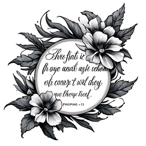 Philippians 4 13 tattoo design idea