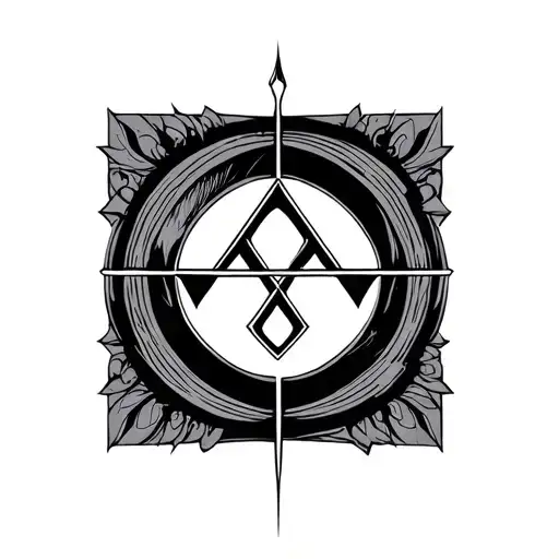 triangle circle infinity tattoo design idea