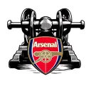 Arsenal FC cannon tattoo design idea