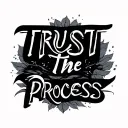 trust the process written tattoo design idea