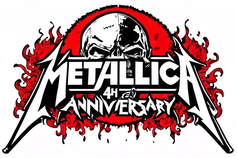 Metallica 4th Anniversary Logo tattoo design idea