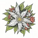 edelweiss tattoo design idea