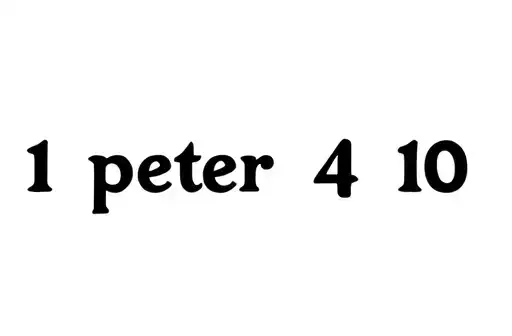 "1 peter 4 10" tattoo design idea