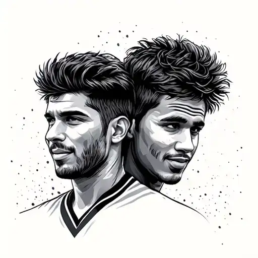 family of 5, passionate about soccer, a latino  tattoo design idea