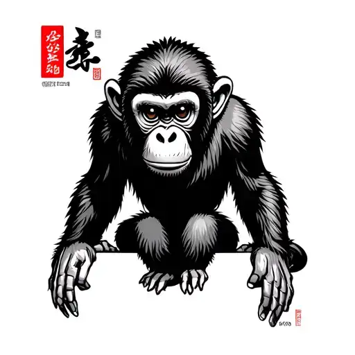 Japanese Monkey tattoo design idea