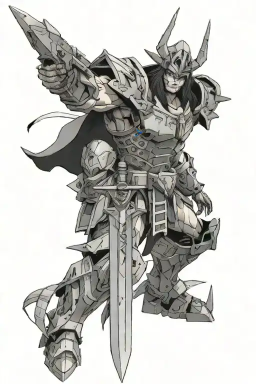 Gundam conan the barbarian tattoo design idea