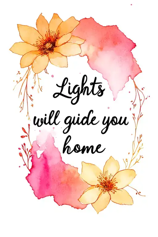 lights will guide you home tattoo design idea