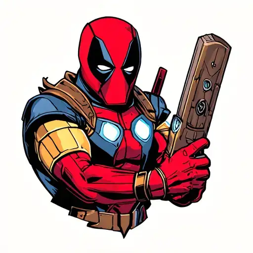 deadpool ironman thor tattoo design idea