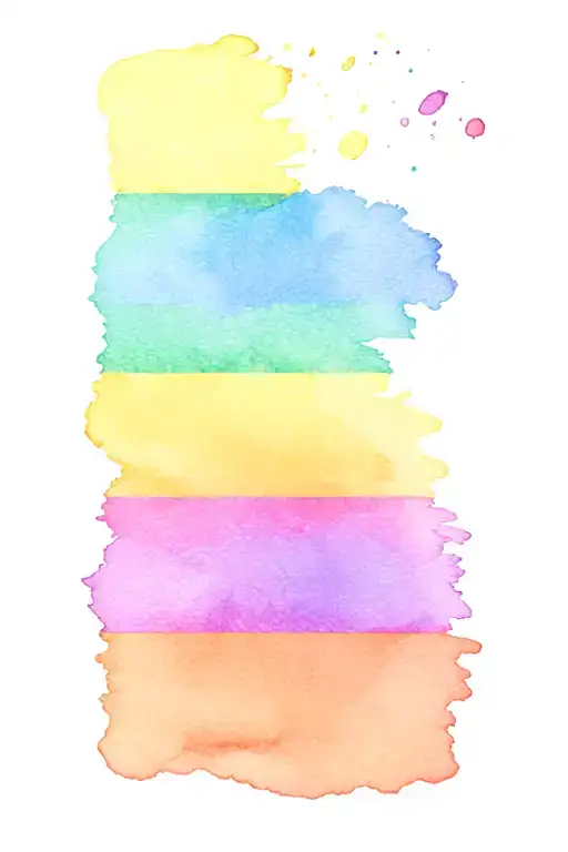 lgbt flag colors tattoo design idea