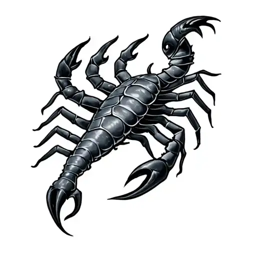 combined aquarius Scorpio with a small 1234 inside tattoo design idea