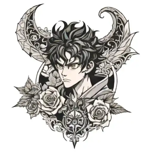 black clover anime inspired tattoo tattoo design idea