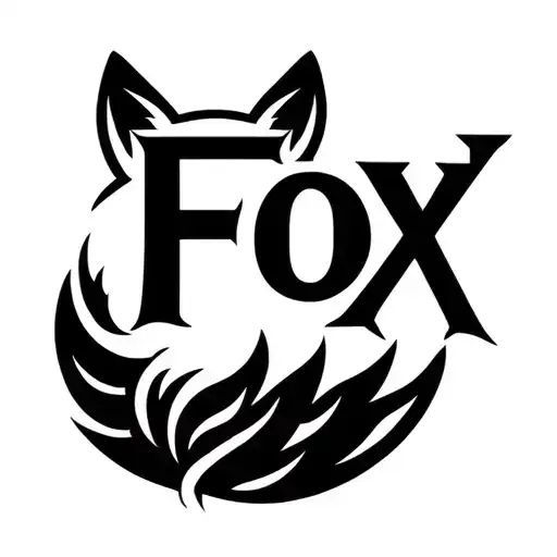 "Fox Box" "Fox Box" in the shape of a fox tail tattoo design idea