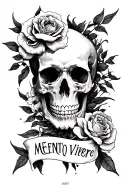 Memento Mori Memento Vivere tattoo design idea