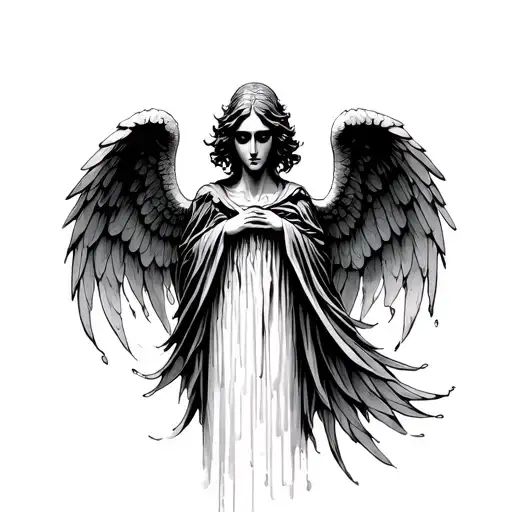 Weeping Angel tattoo design idea