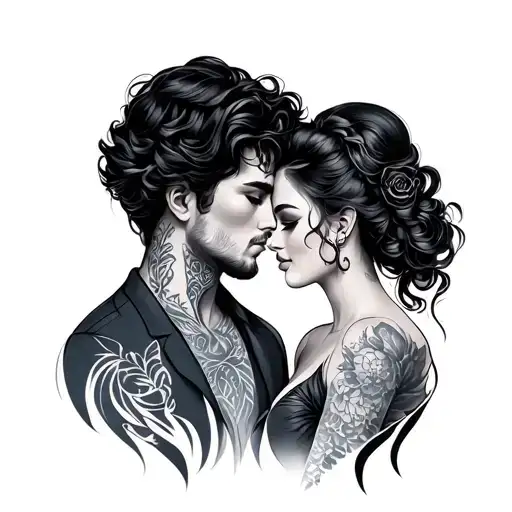 Couples Matching tattoo design idea