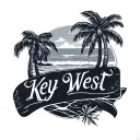 Key West Coordinates tattoo design idea